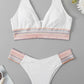 Contrast Textured High Cut Swim Set (TB13D) T