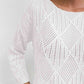 Openwork Round Neck Knit Top