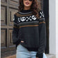 Ribbed Round Neck Long Sleeve Pullover Sweater