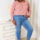 Double Take Square Neck Ruffle Shoulder Long Sleeve T-Shirt