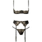 Beautiful Women's 1/4 Cup Sexy Bra & Crotchless Panties Set - Embroidery Lingerie Thin Temptation Sets (TSL2)(F29)