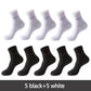 10 Pairs / Lot Bamboo Fiber Socks - Men's Casual Business Anti-Bacterial Breathable Crew Socks (TG8)(F92)