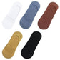 New 10 pieces = 5 pairs Women Cotton Invisible Non-slip Summer Solid Color Short Socks (D87)(2WH1)