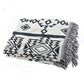 100% Cotton Blankets for Chair Sofa Bed 90x90cm Black Knitted Geometric Printed Towel Blankets (4BM)(1U63)