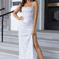 Sequin Backless Split Maxi Dress (BWM) T - Deals DejaVu