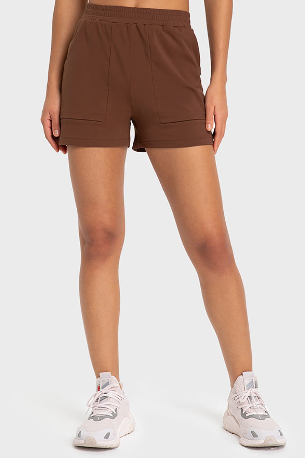 Elastic Waist Sports Shorts with Pockets (TBL2) T