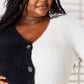Woven Right Contrast Button-Front V-Neck Cardigan - Deals DejaVu