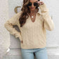 Johnny Collar Dropped Shoulder Sweater