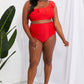 Marina West Swim Seaside Romance Ruffle One-Shoulder Bikini in Red (TB9D) T
