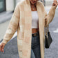 Plaid Dropped Shoulder Cardigan with Pocket - Deals DejaVu