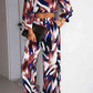 Printed Cropped Top and Pants Set