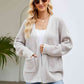 Open Front Long Sleeve Cardigan with Pockets