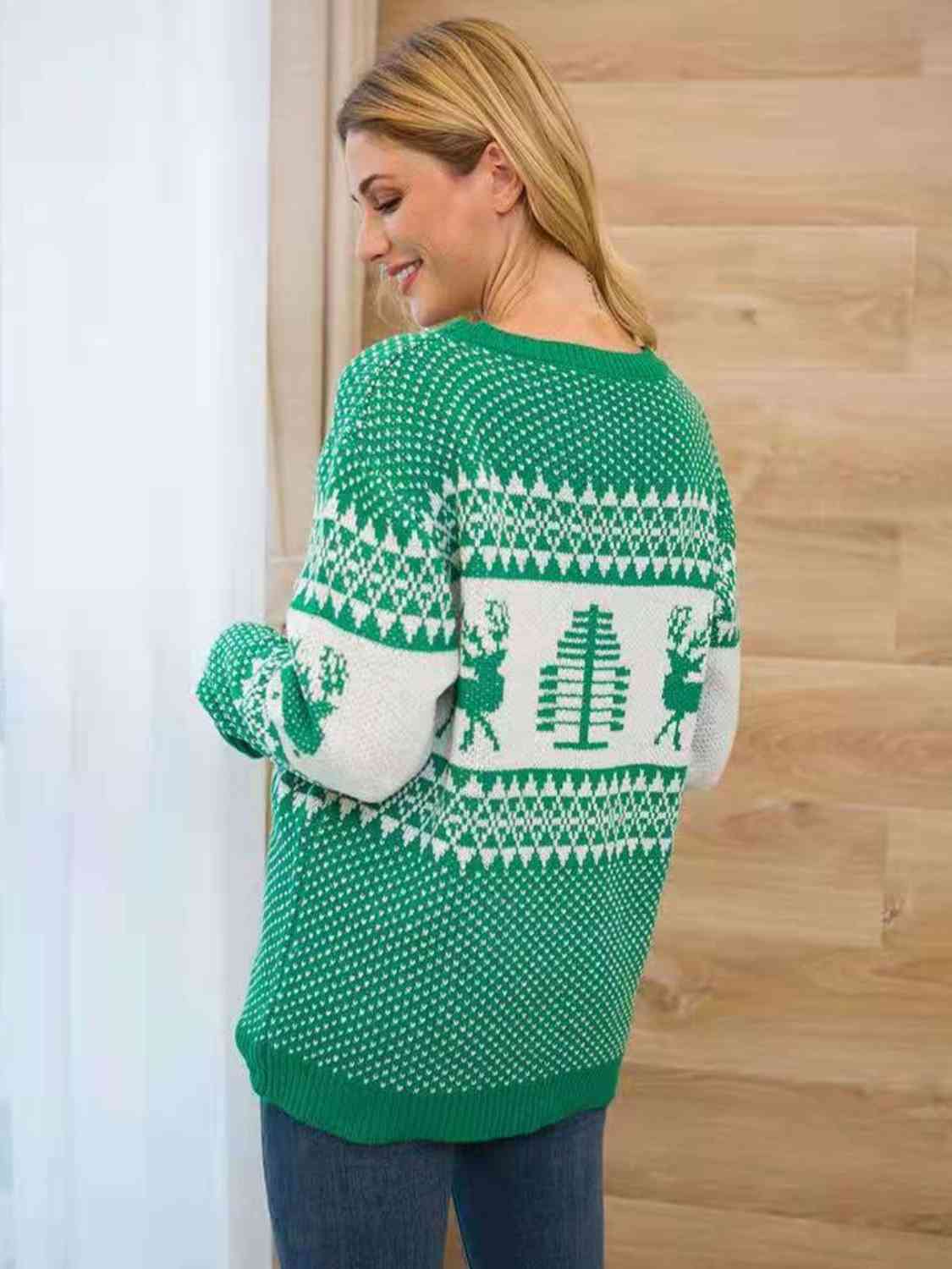 Reindeer Round Neck Sweater