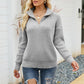 Quarter-Zip Collared Neck Sweater - Deals DejaVu