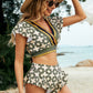 Printed Flutter Sleeve Ruffled Two-Piece Swimsuit (TB13D) T