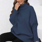 Turtle Neck Long Sleeve Ribbed Sweater
