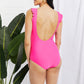 Marina West Swim Full Size Float On Ruffle Faux Wrap One-Piece in Pink (TB10D) T - Deals DejaVu