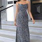Sequin Backless Split Maxi Dress (BWM) T - Deals DejaVu