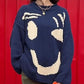 Contrast Drop Shoulder Long Sleeve Sweater
