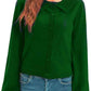 Collared Long Sleeve Button Down Cardigan - Deals DejaVu