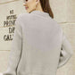 Johnny Collar Lantern Sleeve Sweater