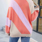 Color Block Ribbed Round Neck Sweater - Deals DejaVu