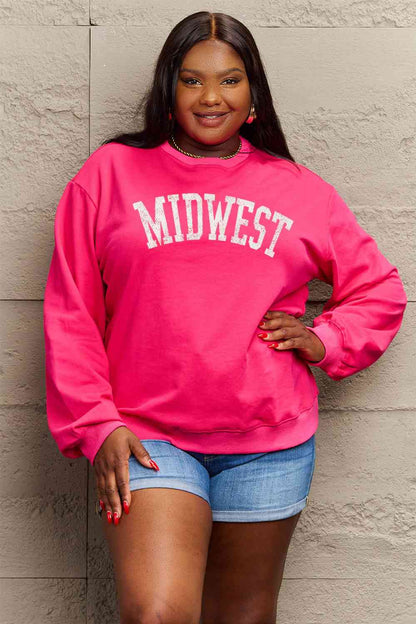 Simply Love Full Size MIDWEST Graphic Sweatshirt