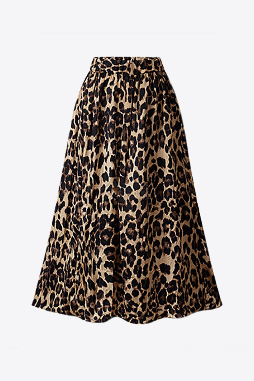 Plus Size Leopard Print Midi Skirt (TB7) T - Deals DejaVu