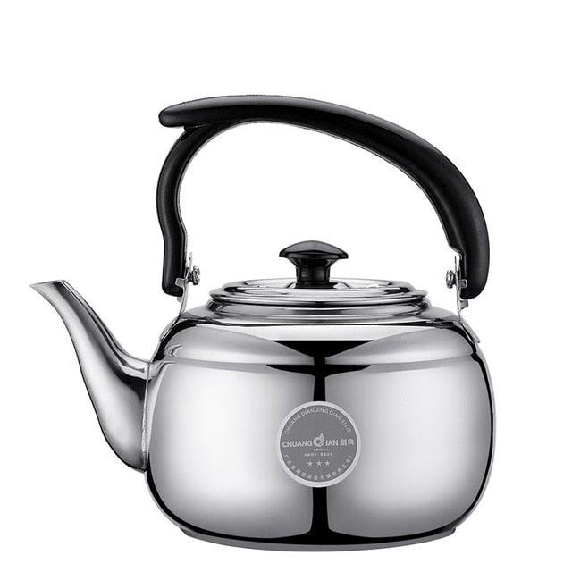 1L High Quality Stainless Steel Water Kettle Creative Thicker Tea Pot Induction Cooker Gas Cooker Tea Kettle Coffee Pot (3H1)(F59)