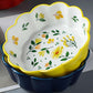 1PC Ceramic Snack Bowl Round Underglaze Color Fresh Nordic Style Home Kitchen Tableware (AK7)(F61)
