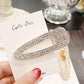 1PCS Pearl Hair Clip Snap Hair Barrette Stick Hairpins - Rhinestones Fashion Women Hair Styling Accessories (1U88)