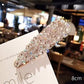 1PCS Pearl Hair Clip Snap Hair Barrette Stick Hairpins - Rhinestones Fashion Women Hair Styling Accessories (1U88)