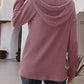 Half Button Up Drawstring Hoodie