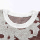 Contrast Round Neck Drop Shoulder Sweater