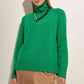 Turtle Neck Raglan Sleeve Sweater - Deals DejaVu