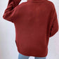 Quarter-Button Slit Sweater