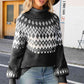 Turtleneck Lantern Sleeve Sweater - Deals DejaVu