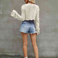 Round Neck Long Sleeve Cropped Sweater - Deals DejaVu