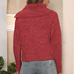 Asymmetrical Neck Long Sleeve Pullover Sweater - Deals DejaVu