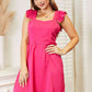 Double Take Ruffled Square Neck Dress