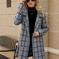 Double Take Printed Open Front Lapel Collar Cardigan with Pockets - Deals DejaVu