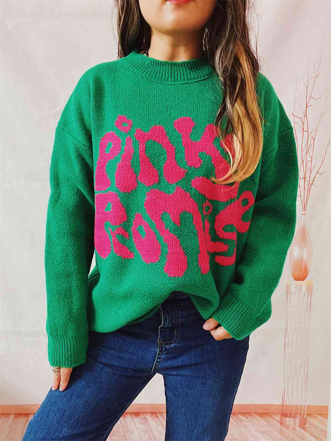 PINKY PROMISE Graphic Sweater - Deals DejaVu