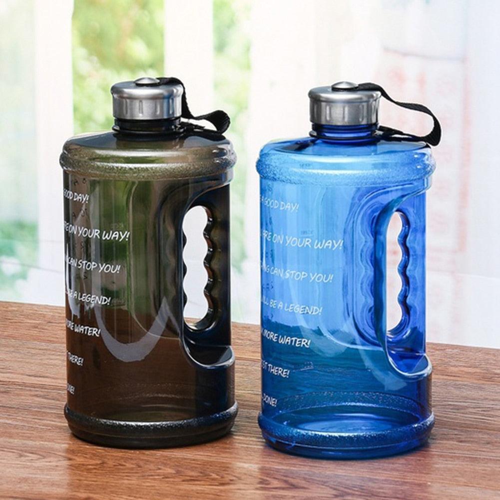 3.8L Large Capacity Men's Sports Water Bottle Tritan Material With Straw  and Lid Outdoor Gym