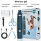 2 in 1 Electric Pet Nail Clipper - Hair Trimmer USB Rechargeable Dog Cat Pet Paws Claw Grooming Nail Scissors Grinder Cutter (1U72)(1W2)(2W2)