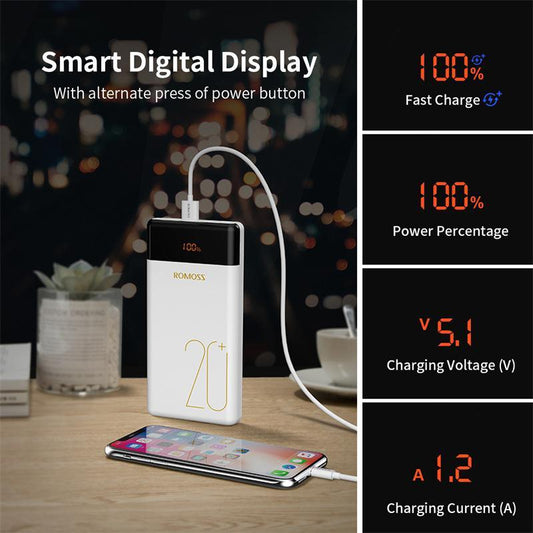 20000mAh LT20 Pro Power Bank - Portable External Battery With PD Two-way Fast Charging (1LT1)(F104)