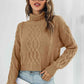 Turtleneck Dropped Shoulder Sweater - Deals DejaVu