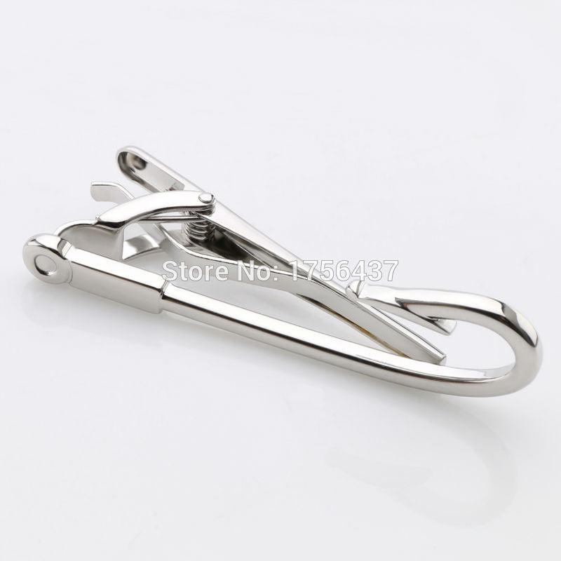 Great Silver Plated Hook Tie Bar -Men's Suit Clasp Clip Business Jewelry Accessories (MA4)