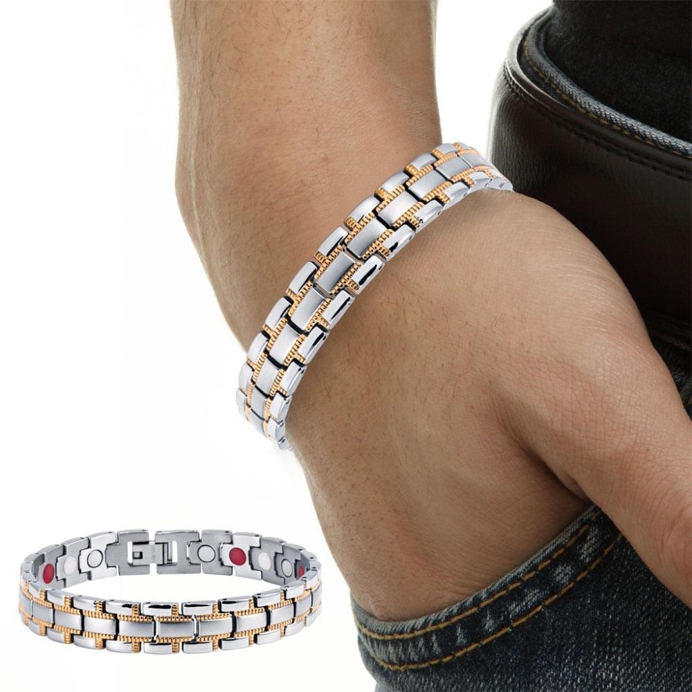 Fashion Jewelry Healing Magnetic 316L Stainless Steel Bracelet (MJ3)