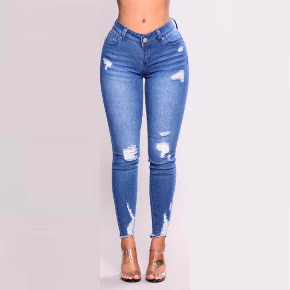 Fashion Women High Waist Stretch Print Jeans Leggings - Skinny Slim Pants Trousers (3U21)