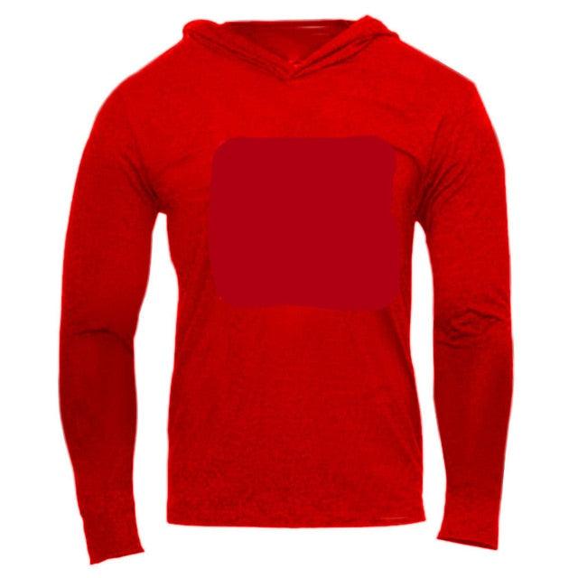 Long Sleeve Fitness Hoodies - Men Autumn Thin Sweatshirt - Sporting Slim Fit Streetwear (1U101)(1U100)